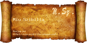 Miu Szibilla névjegykártya